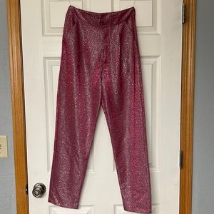 Sans Souci Pink Metallic Suit Pants | Lover Era